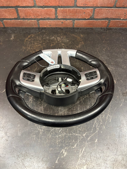 2011-2013 OEM Jeep Grand Cherokee SRT8 Heated Leather Flat Bottom Steering Wheel
