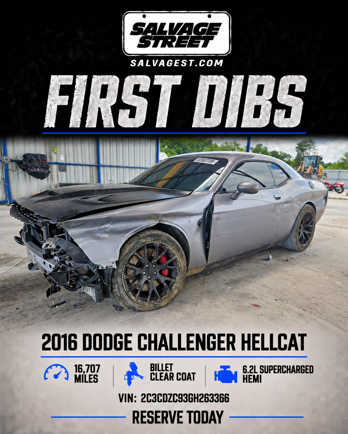 Reservation for Dash Cluster from 2016 Challenger Hellcat