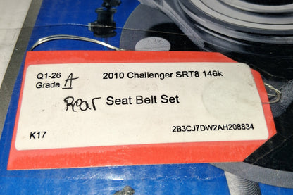 2005-2010 Challenger Charger 300 Rear Seat Belt Set OEM Dark Slate 1BY491DVAB