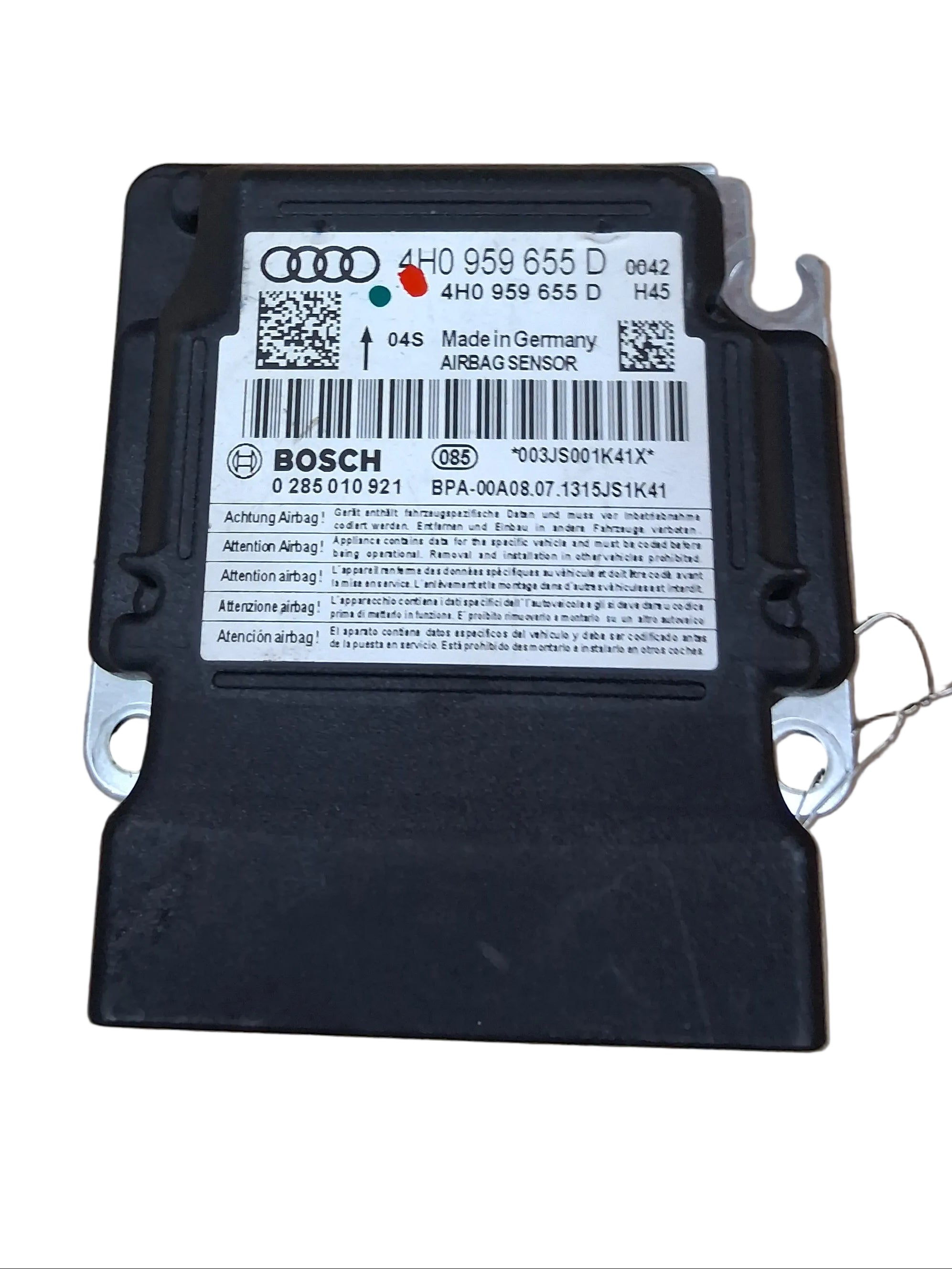 2011-2017 Audi A8L Occupant Safety Restraint Diagnostic Module OEM 4H0 959 655 D