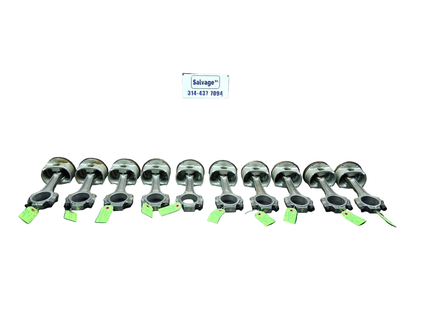 92-02 Gen I & II Dodge Viper V10 8.0L Set of 10 Piston and Rods 53005798 OEM 17K
