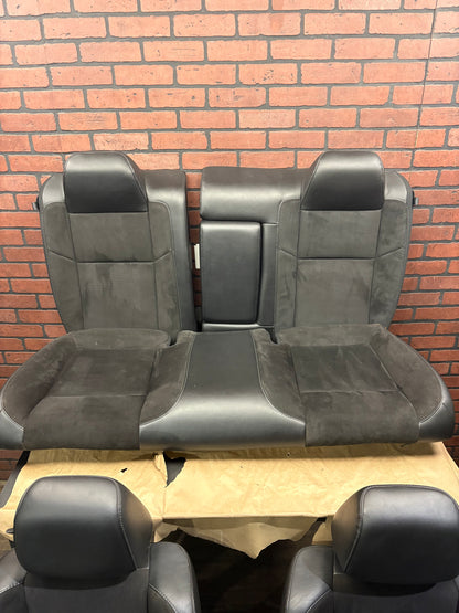 15-23 Dodge Challenger R/T Scat Pack Black Alcantara Suede Leather Seat Set
