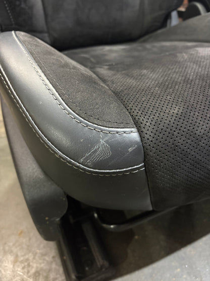 15-23 Dodge Challenger R/T Scat Pack Black Alcantara Suede Leather Seat Set