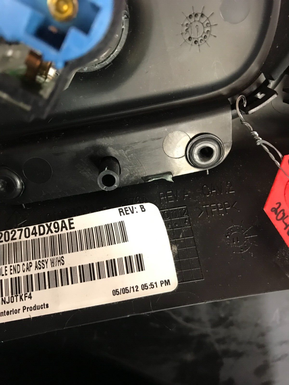2012-2014 Chrysler 300 Rear Center Console Panel w/ Vents & Heated Seat Switch