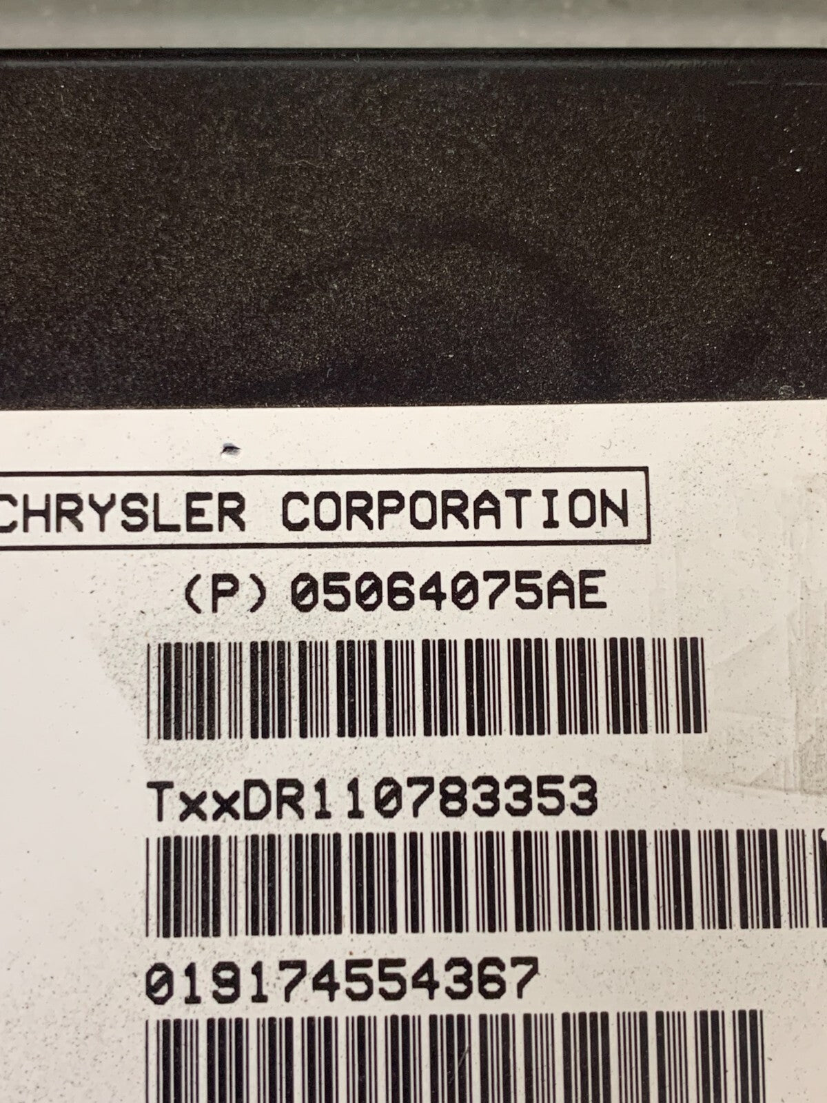 2006-09 DODGE RAM 1500 2500 3500 SIRIUS SATELLITE RECEIVER MODULE 05064075AD OEM