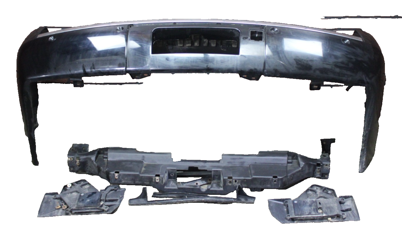 07-14 Cadillac Escalade Platinum Rear Bumper Cover Assembly Black Park Assist