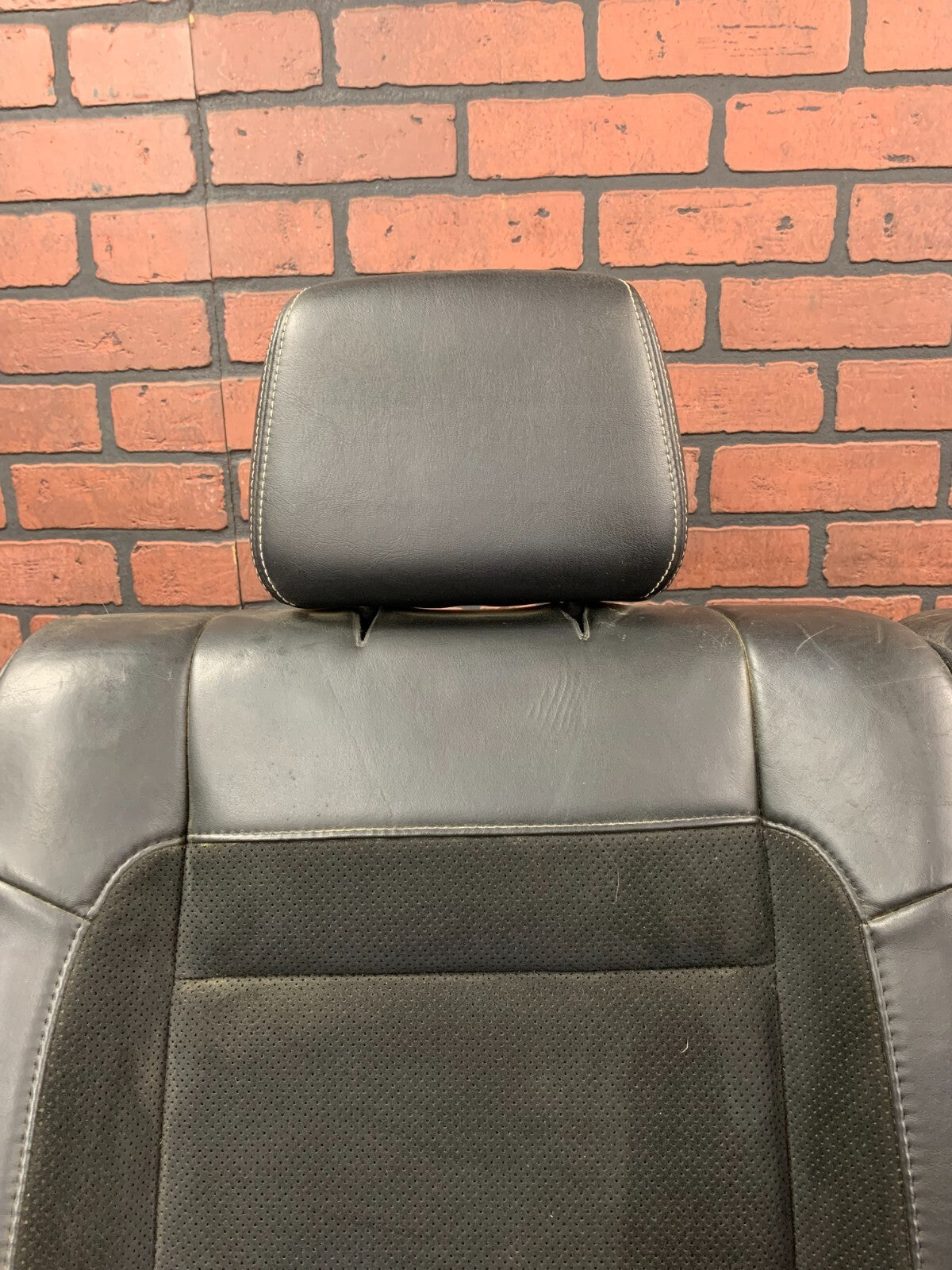 2011-2013 Jeep Grand Cherokee SRT Rear Seat Set Black Leather and Suede TORN
