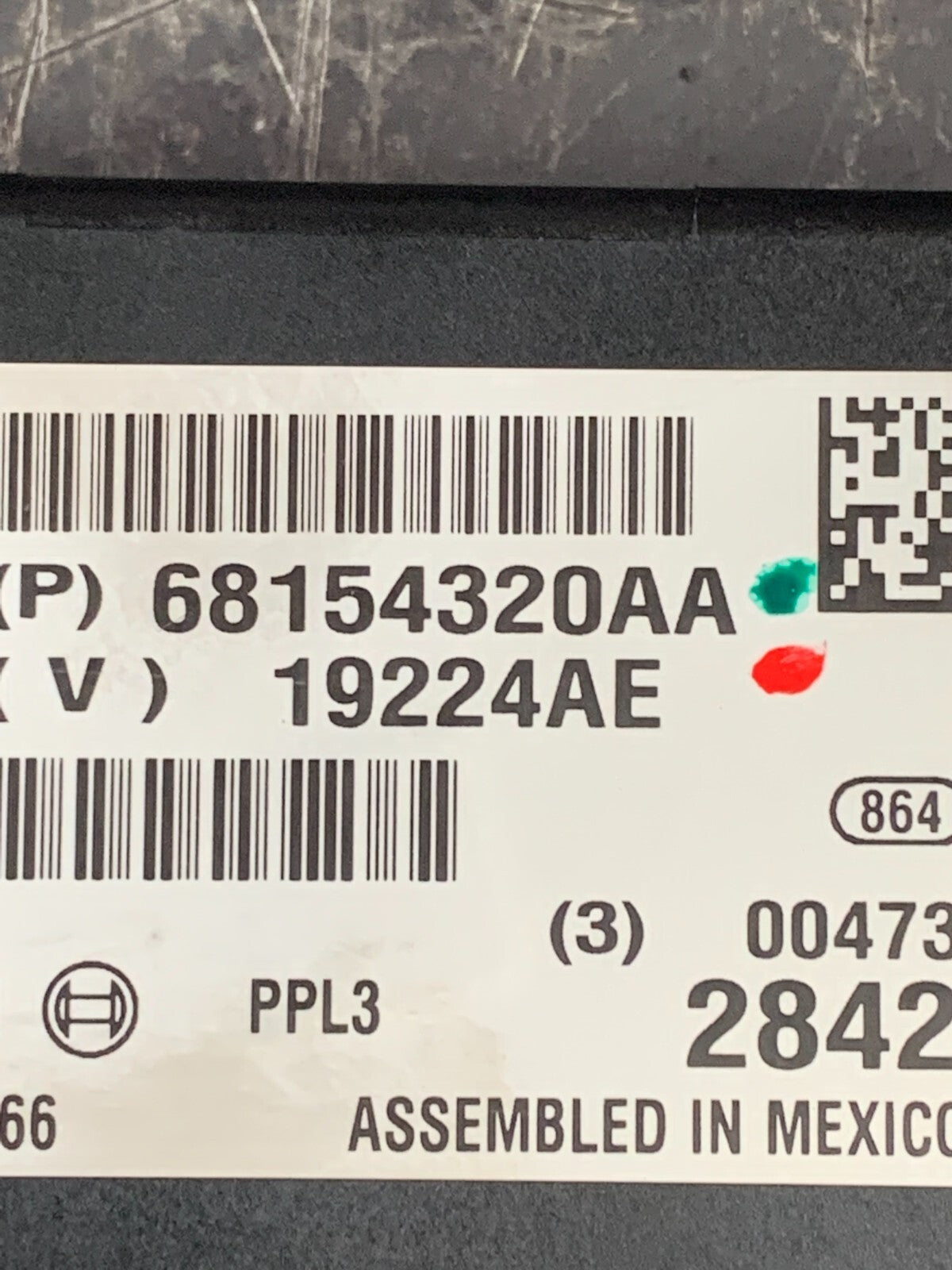 2013-2014 DODGE CHALLENGER DRIVER PARKING ASSIST CONTROL MODULE 68154320AA OEM