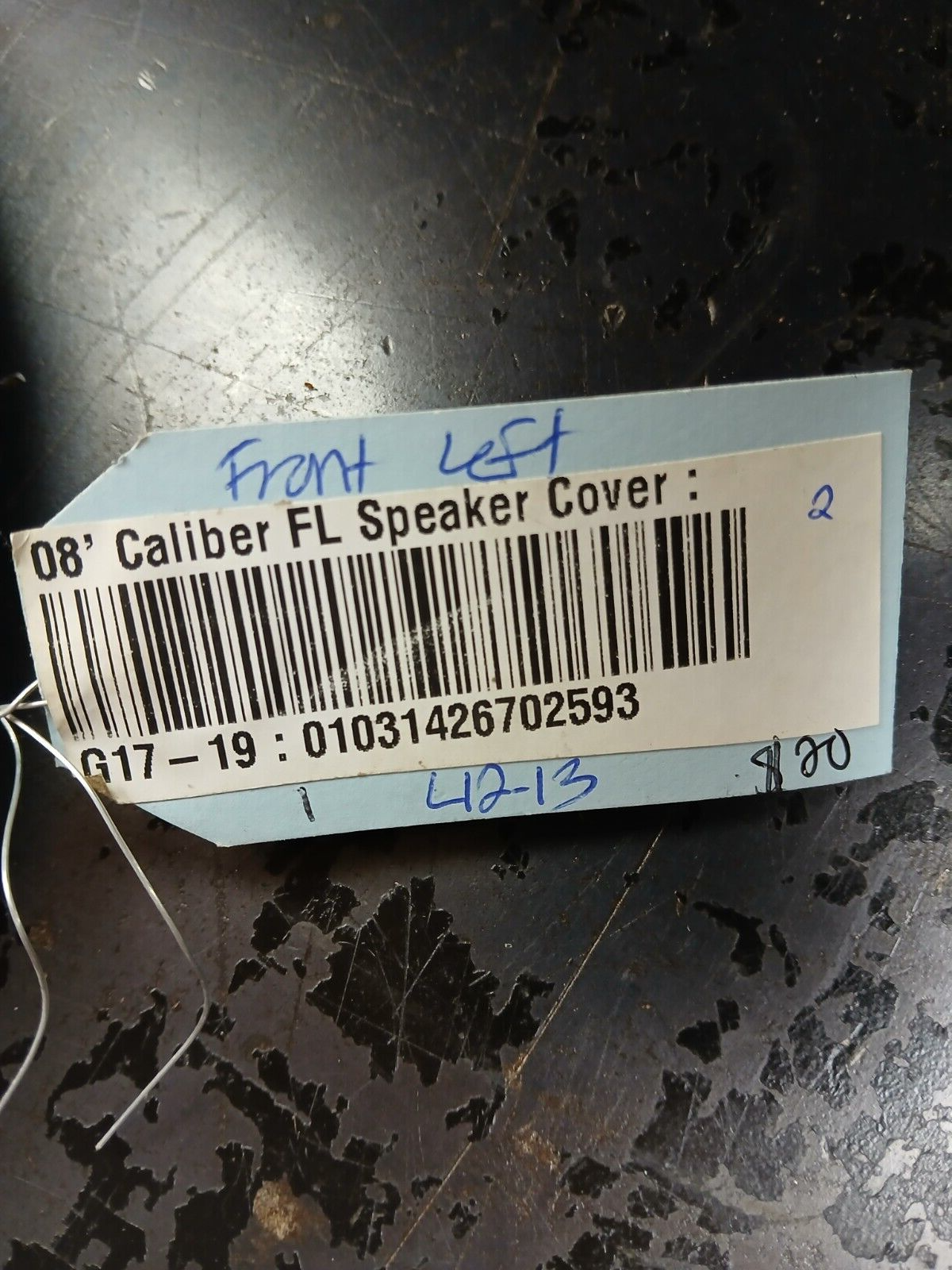 08-12 Dodge Caliber Front Driver LH Side Speaker Cover ah41trmaa