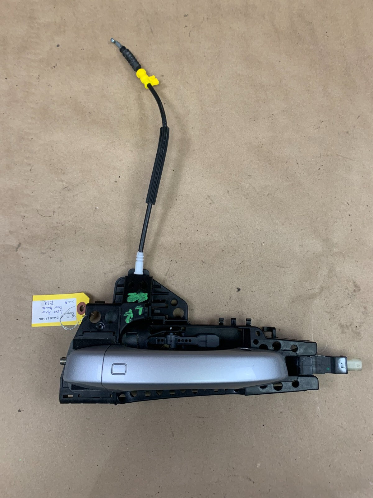 2012-18 Audi S7 Rear Driver LH Side Silver Door Handle w Release Cable 4H0837885