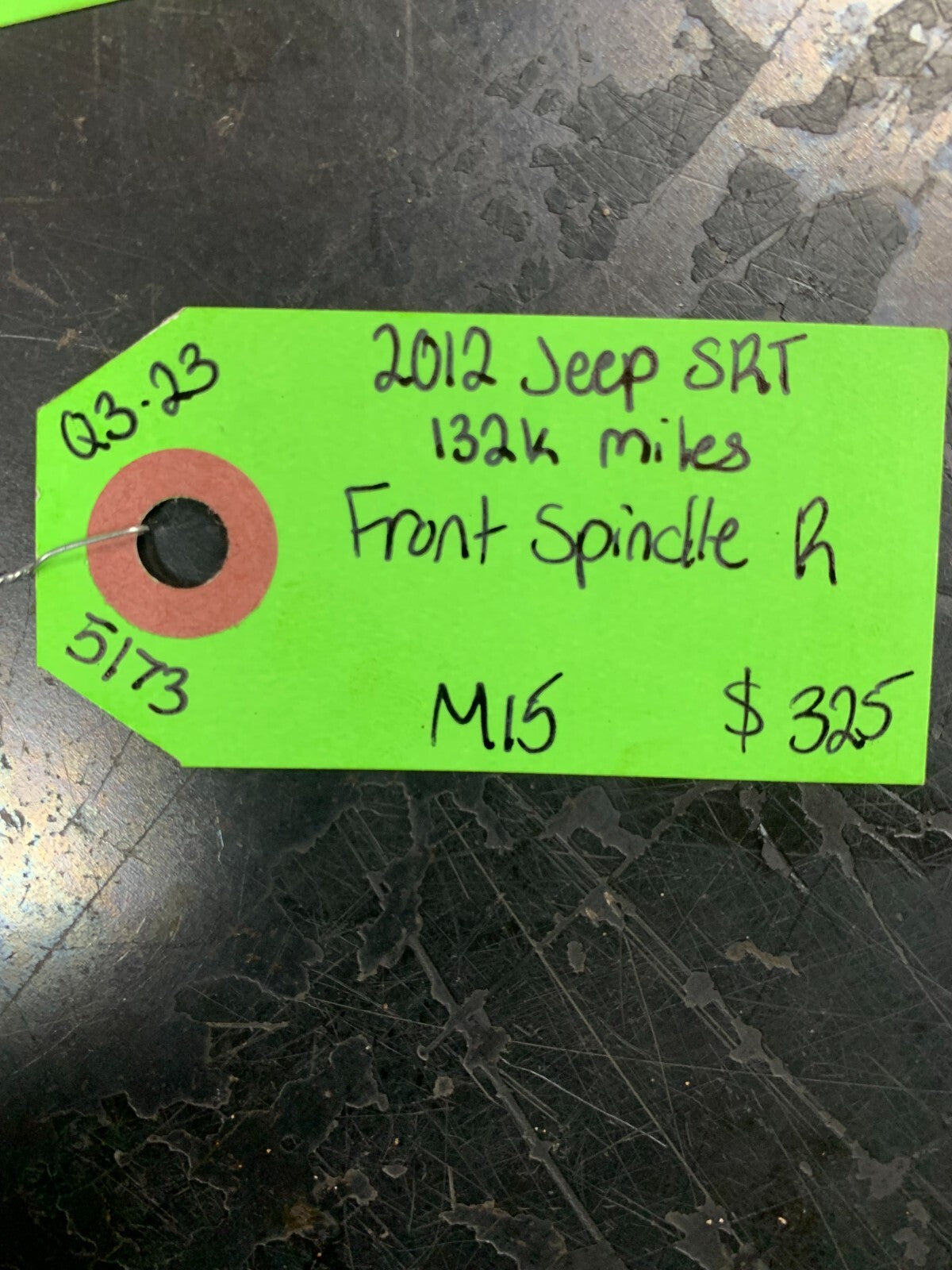 11-15 Jeep Grand Cherokee SRT Front Passenger RH Side Spindle Knuckle Assembly