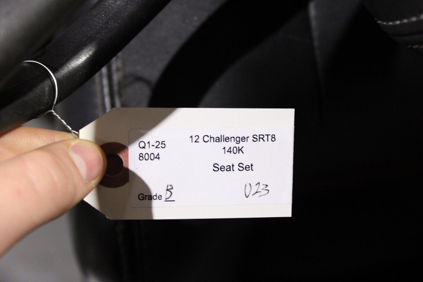 2008-2014 DODGE CHALLENGER SRT8 COMPLETE INTERIOR SEAT SET BLACK LEATHER SUEDE