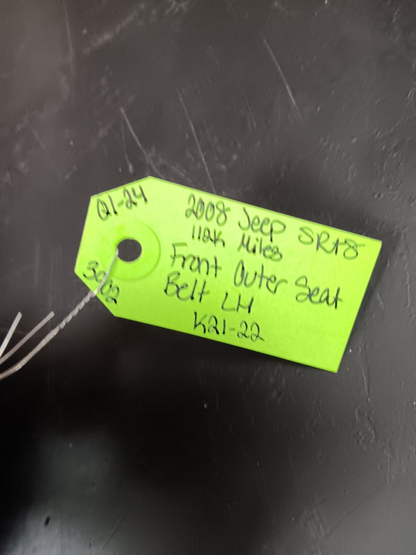 06-10 Jeep Grand Cherokee Commander Front Outer Driver LH Seatbelt 5hq37xdval