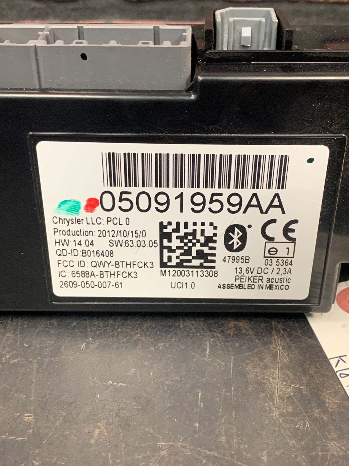 11-17 Dodge Jeep Chrysler OEM Radio Navigation Telematics Module 05091959AA