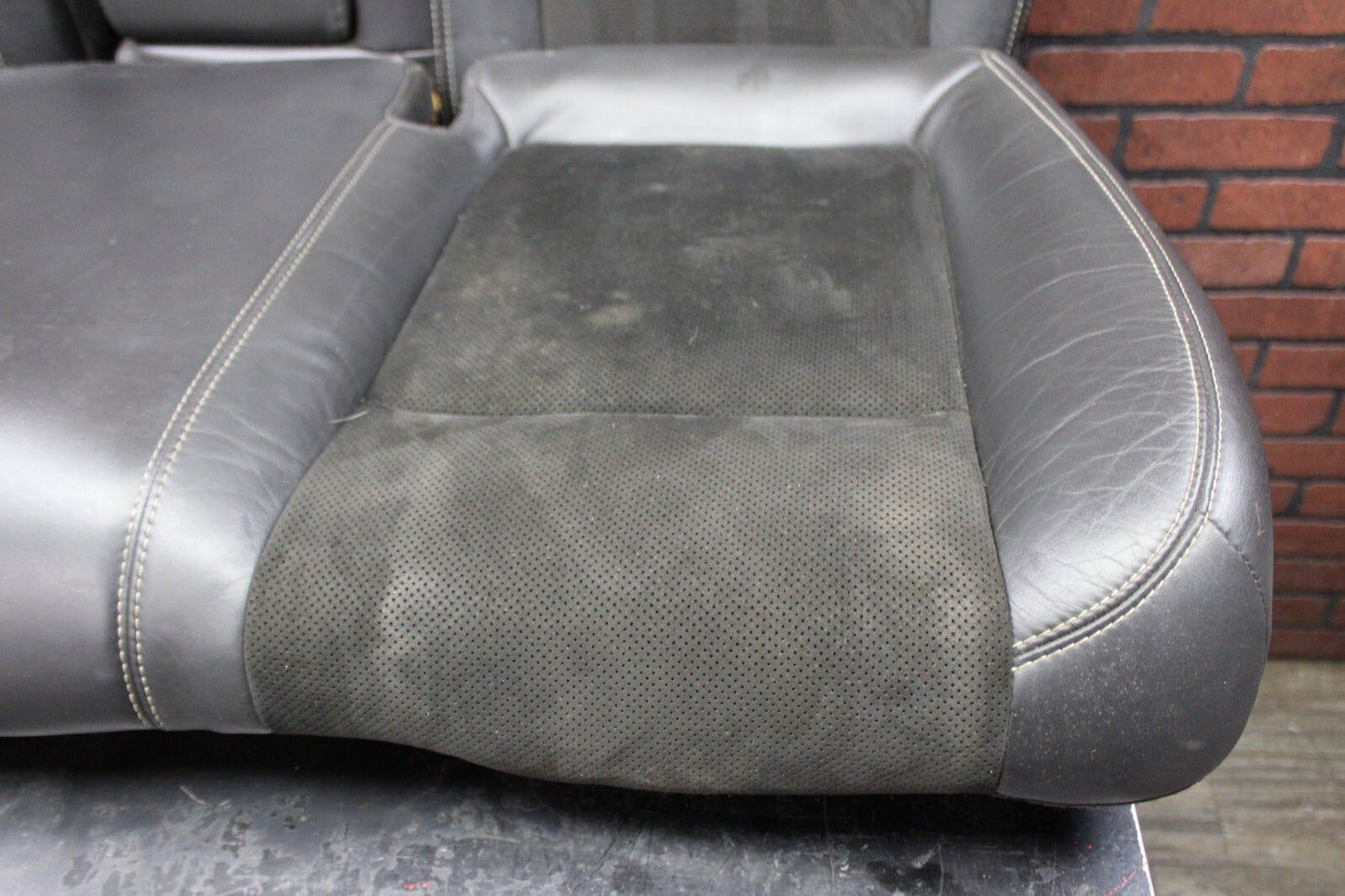 2008-2014 DODGE CHALLENGER SRT8 COMPLETE INTERIOR SEAT SET BLACK LEATHER SUEDE