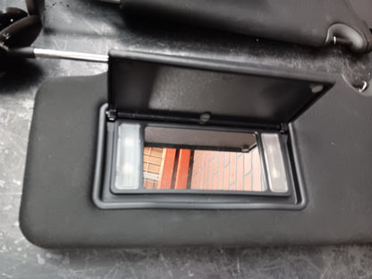 14-23 Dodge Charger LH and RH Black Extendable Sun Visor Set w/ Lights & Mirror