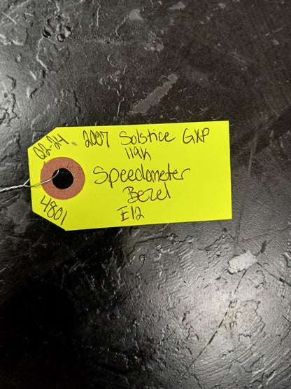 2007 Pontiac Solstice GXP Black Chrome Speedometer Bezel Trim Assembly