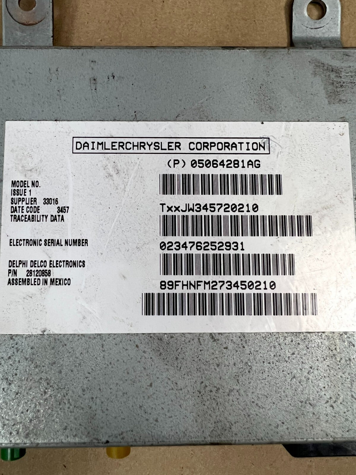 08-10 JEEP GRAND CHEROKEE SRT8 6.1L OEM SATELLITE RECEIVER RADIO MODULE COMPUTER
