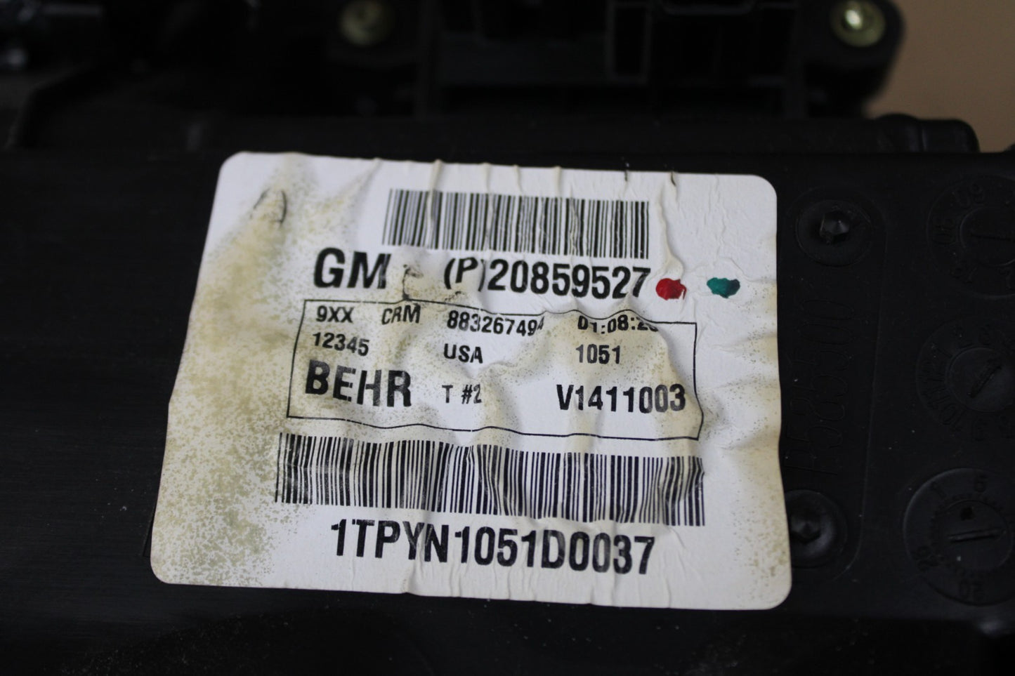 2007-2013 Cadillac Escalade Rear Heater Core Box A/C HVAC Box Assembly 20859527