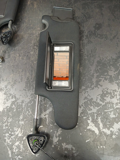 08-16 Dodge Challenger R/T Scat Pack Extendable Sun Visor Set w/ Mirror & Lights