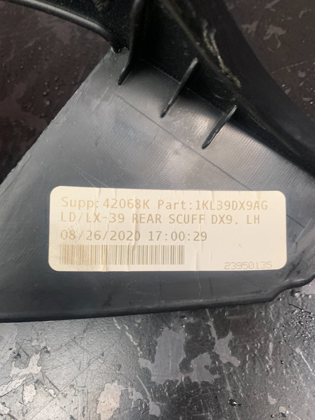 2011-2020 DODGE CHARGER LEFT REAR DOOR SILL SCUFF PLATE PANEL OEM 1KL39TRMAA