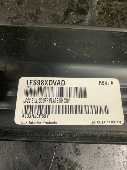 2008-2014 Dodge Challenger SRT Passenger RH Side Sill Scuff Plate 1FS98XDVAD