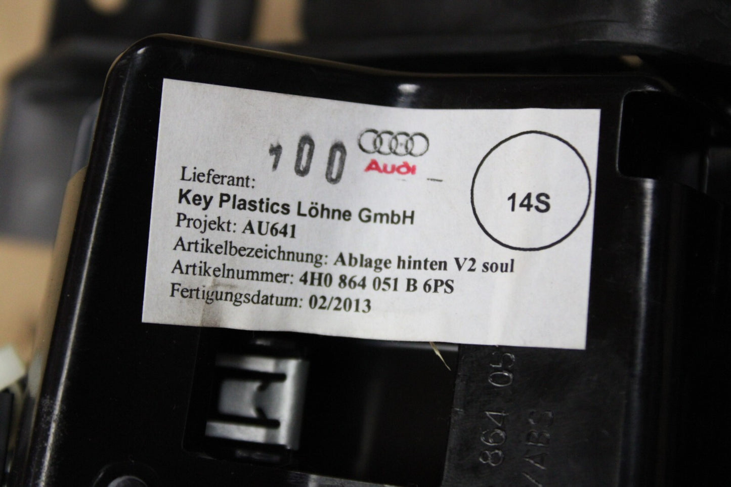2011-2018 AUDI A8L Quattro S8 CENTER CONSOLE BACK LIGHTER OUTLET COVER PANEL OEM