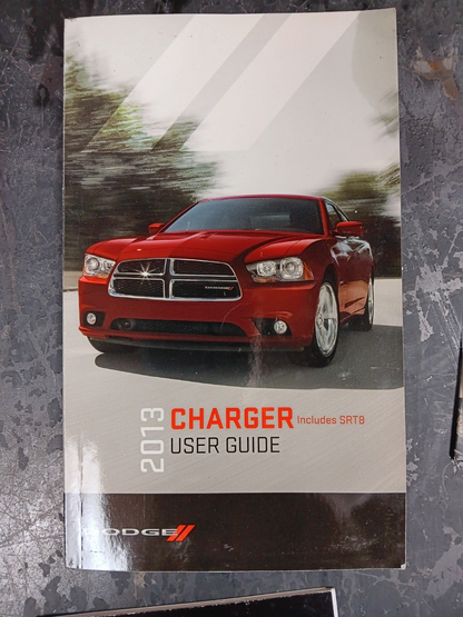 2013 Dodge Charger SRT8 Paper and CD Owners Manual Guide w/ Black Case