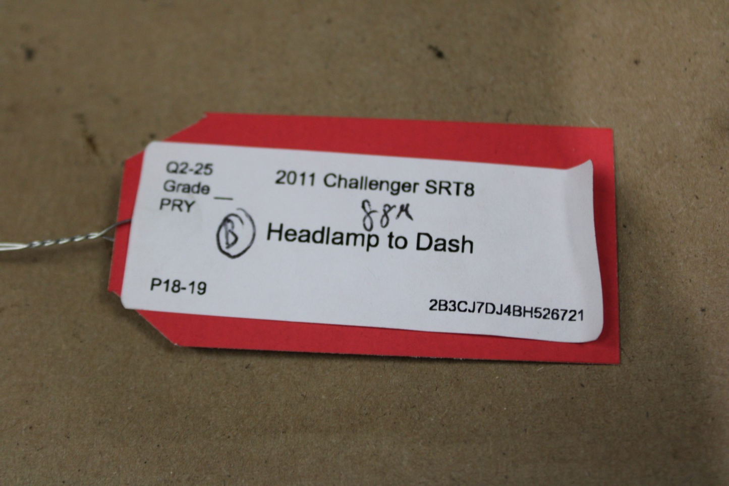 2011 DODGE CHALLENGER SRT8 HEADLAMP TO DASH WIRE WIRING HARNESS OEM 05035345AB