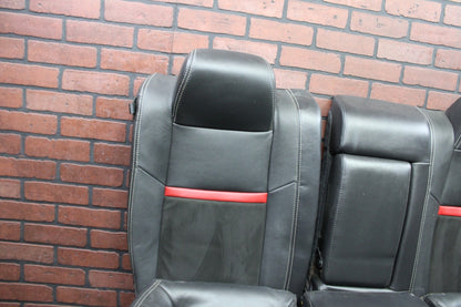2008-2014 DODGE CHALLENGER SRT8 COMPLETE INTERIOR SEAT SET BLACK LEATHER SUEDE