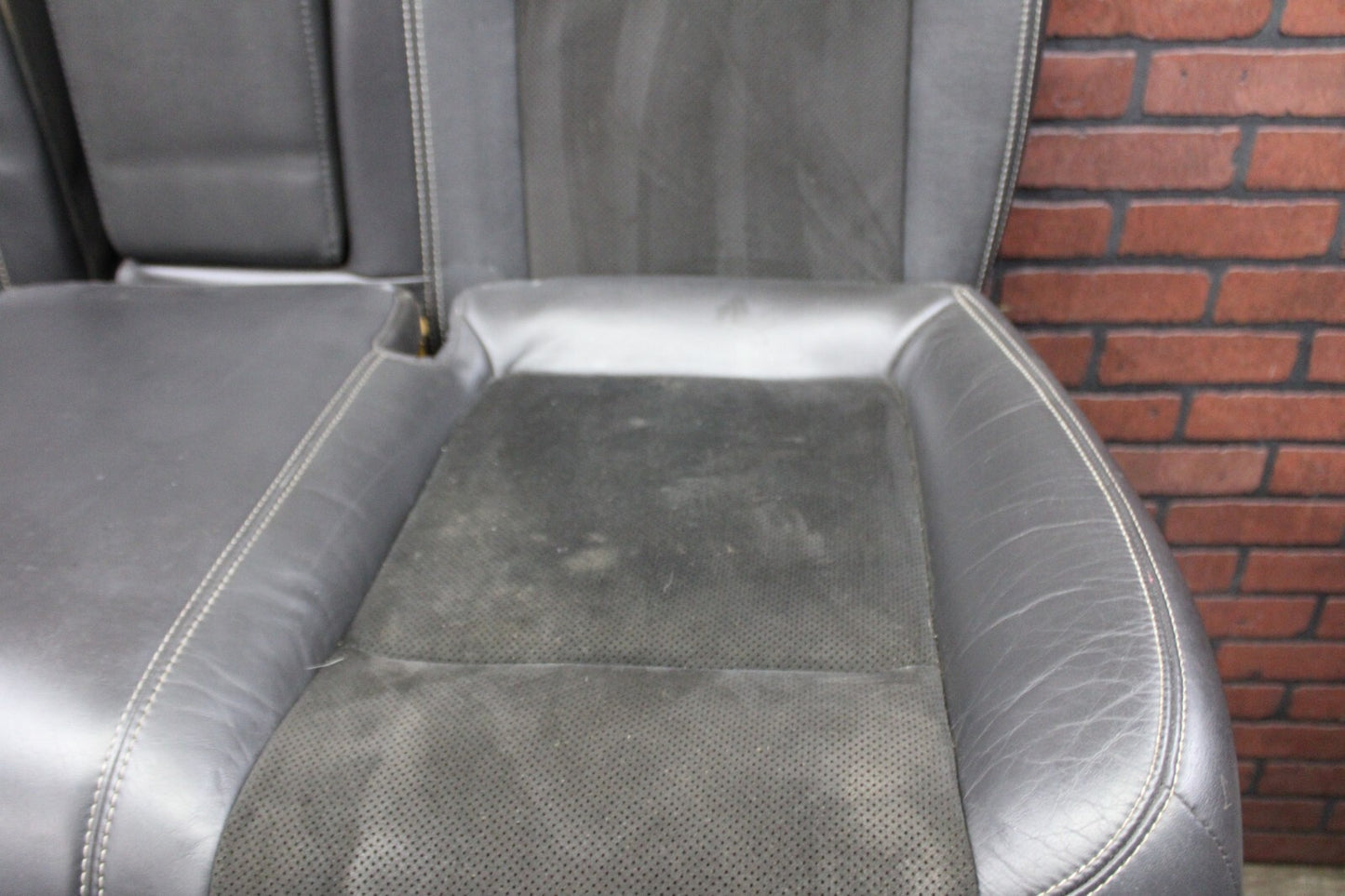 2008-2014 DODGE CHALLENGER SRT8 COMPLETE INTERIOR SEAT SET BLACK LEATHER SUEDE