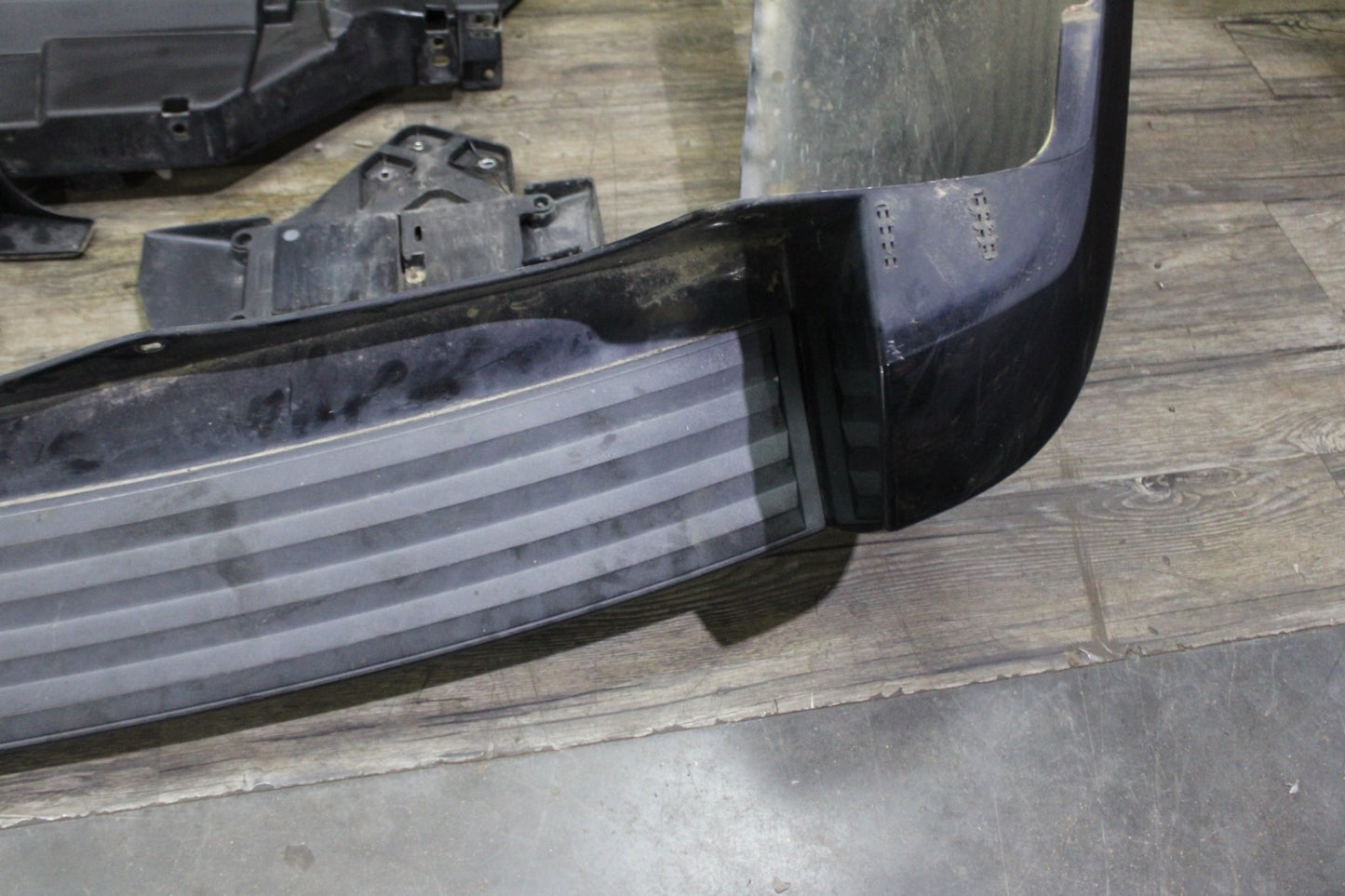 07-14 Cadillac Escalade Platinum Rear Bumper Cover Assembly Black Park Assist