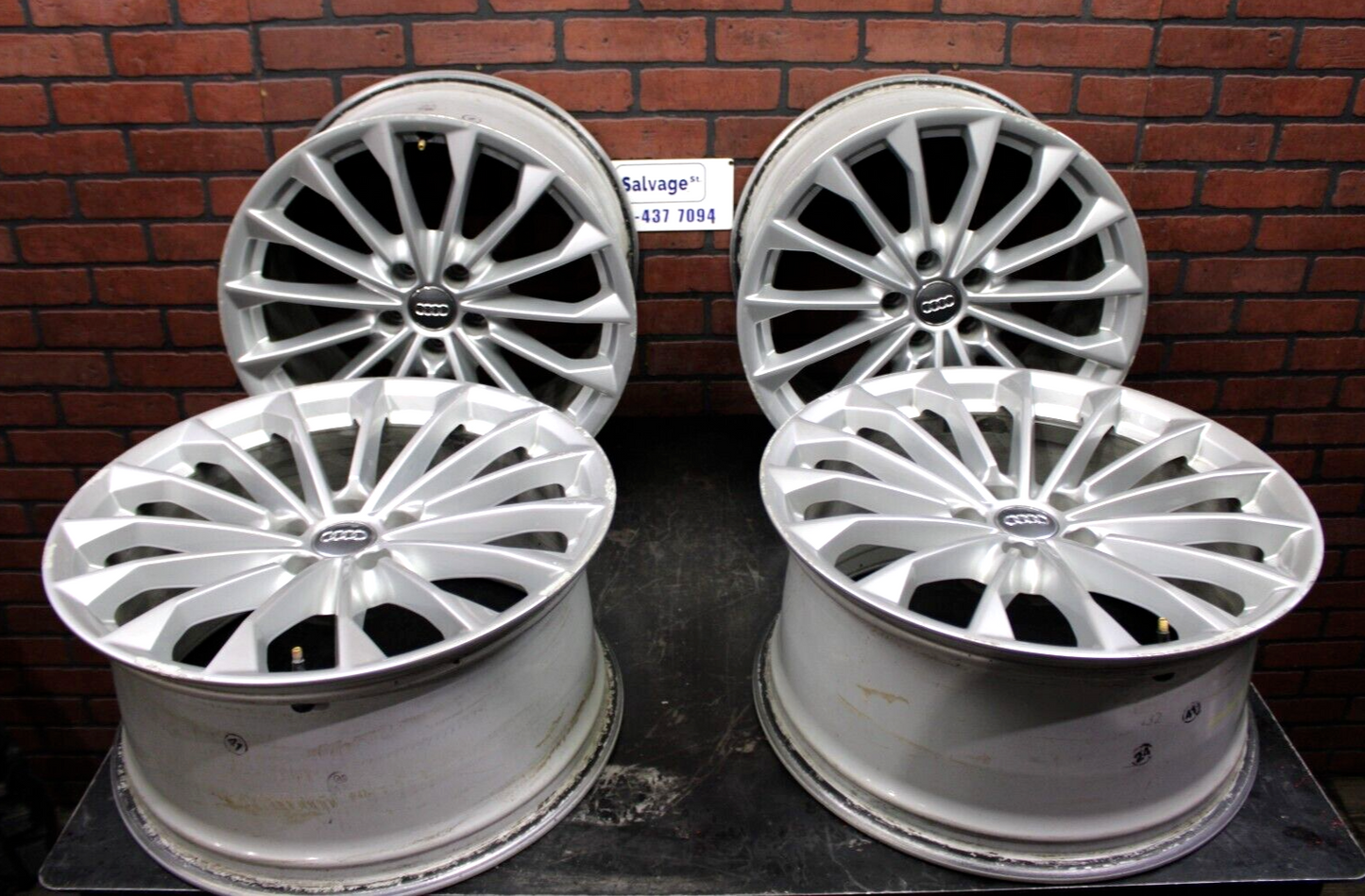 2019-2021 Audi A8 Quattro/S8 Wheels Rims 19” Set of 4 OEM Silver 4N0 601 025 B