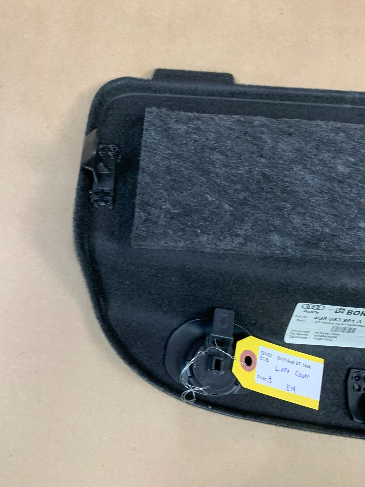 2012-2018 Audi A6 S6 Rear Left Trunk Access Panel / BOOT Lining Cover OEM