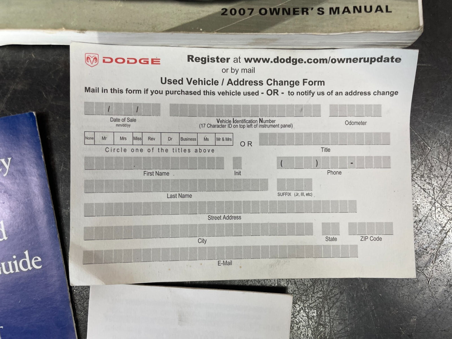 07 2007 Dodge Charger SRT-8 SRT8 Owners Manual Case Booklet Handbook Guidebook