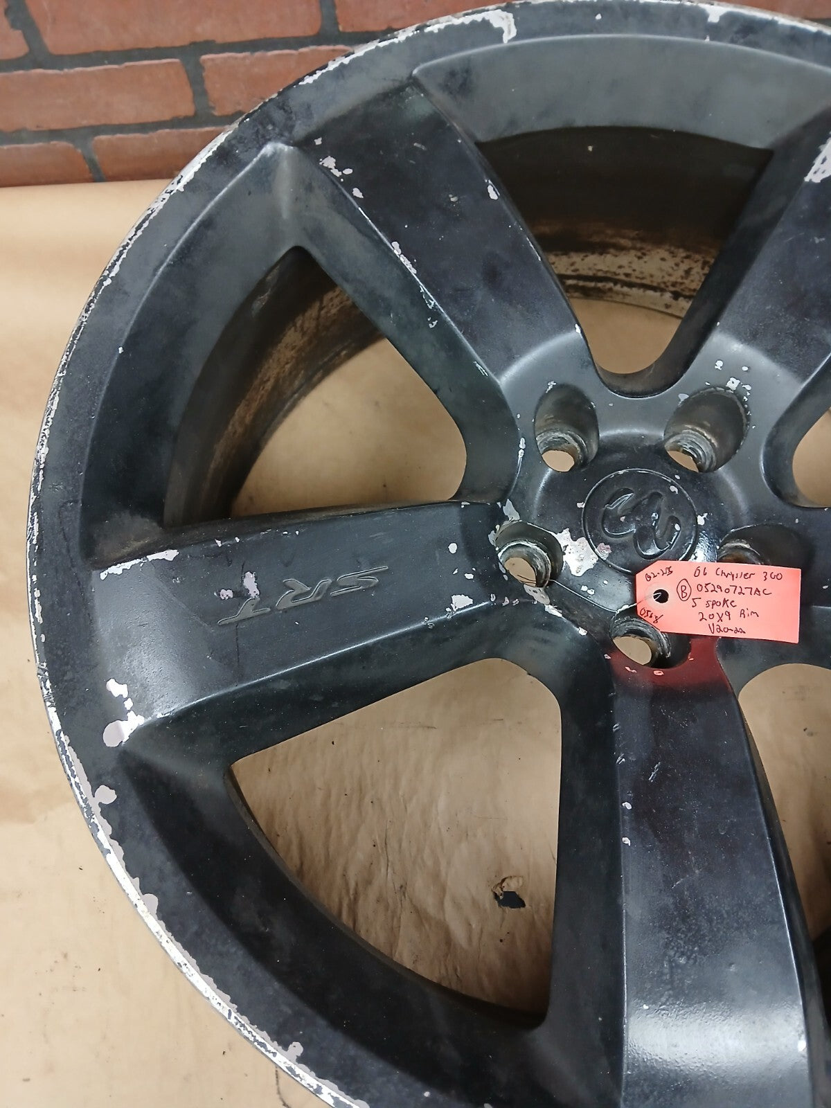 06-08 Dodge Charger Magnum SRT OEM Wheel Rim-20x9 20" 5 Spoke 05290727AC