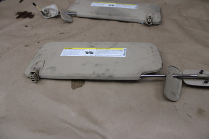 07-13 Escalade Silverado 1500 Interior Sun Visors Left Right Pair Set Beige OEM