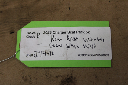 2011-2023 DODGE CHARGER REAR RIGHT UNDERBODY SPLASH SHIELD GUARD OEM TORQUE BOX