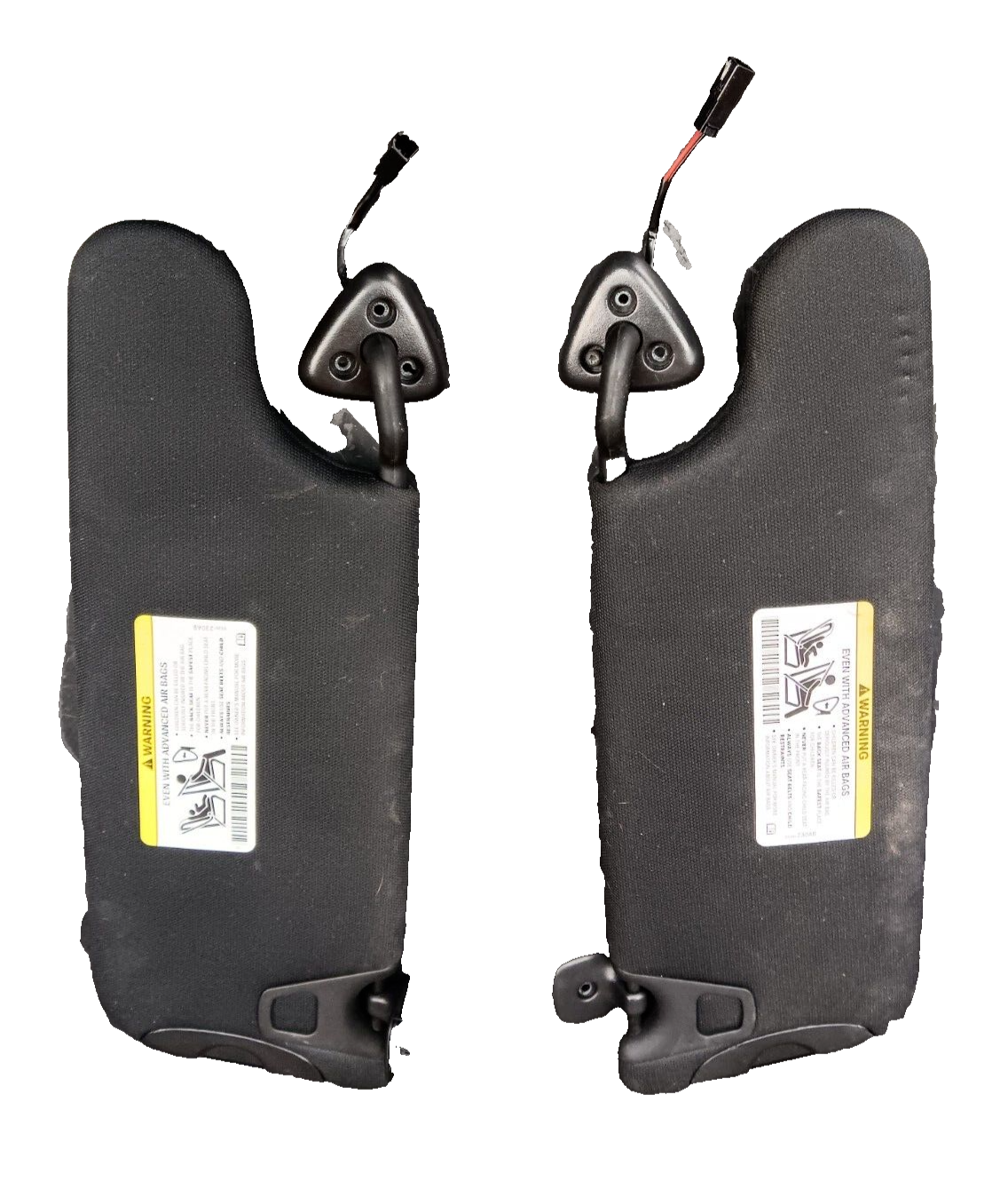 2015-2016 Dodge Challenger R/T Extendable Black Sun Visor Set w/ Mirror & Lights