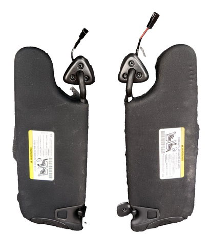 2015-2016 Dodge Challenger R/T Extendable Black Sun Visor Set w/ Mirror & Lights