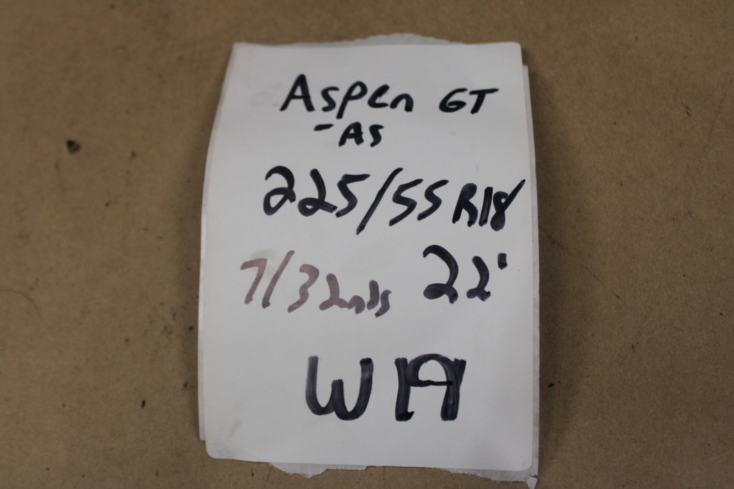 Aspen GT-AS Used 22' Tire 2225/55R18 7/32nds