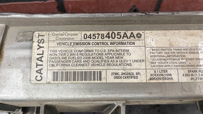 05-10 Chrysler 300 SRT8 OEM Upper Tie Bar Radiator Core Support Crossmember