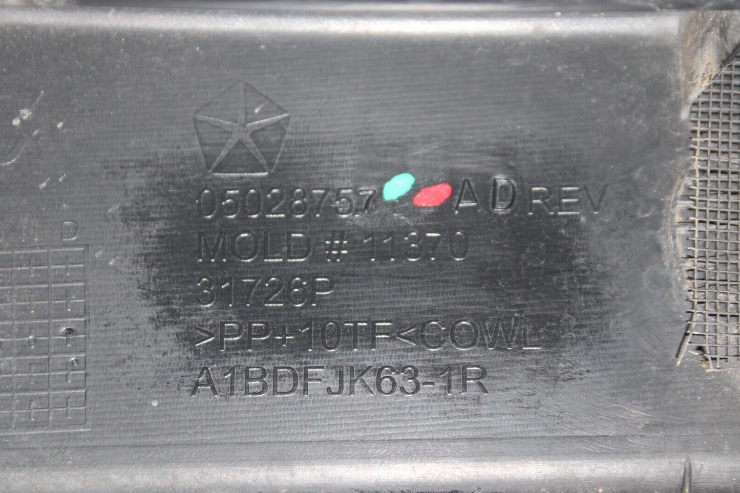 2008-2023 Dodge Challenger Windshield Defroster Cowl Vent Panel 05028757ad