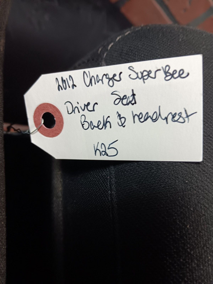 2012-2014 Dodge Charger SRT8 Super Bee OEM Cloth Driver Seat Back & Headrest