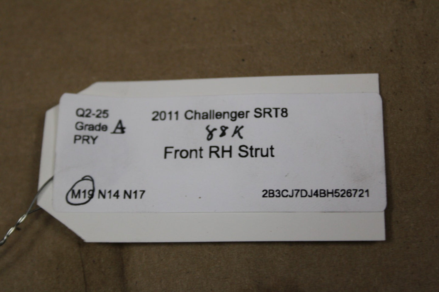 2008-2014 CHALLENGER SRT Front Passenger RH Shock Absorber Strut OEM 05181349AG