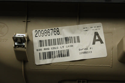 2009-2012 Cadillac Escalade Passenger RH Interior Lower Quarter Panel Trim Beige