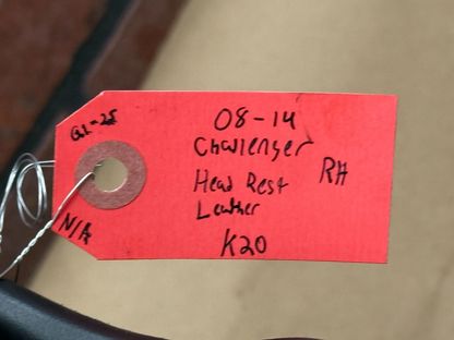 2011-2014 Dodge Challenger R/T SRT8 Headrest Head Rest Leather Passenger Right