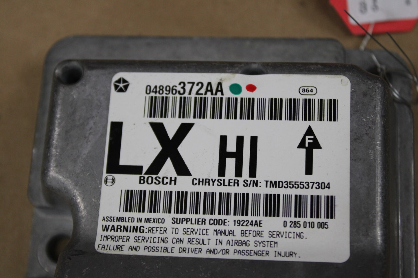 2006-2007 Chrysler 300 SRT8 Occupant Restraint Control SRS Module 04896372AA