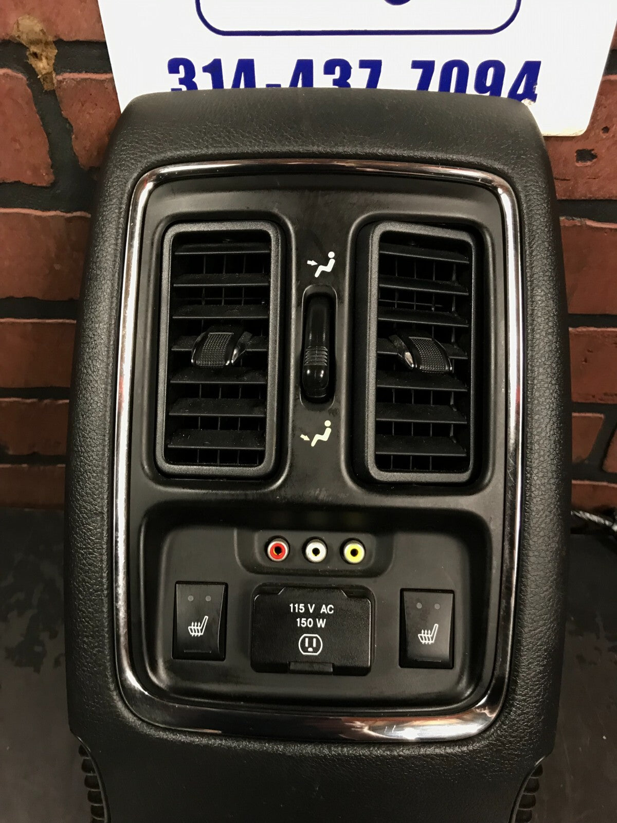 11-13 Jeep Grand Cherokee SRT Center Console Rear Panel w/ Vents & Switch