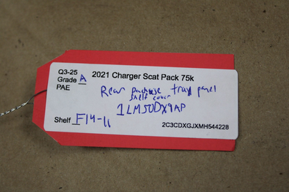 2011-2023 DODGE CHARGER REAR PACKAGE TRAY PANEL SHELF COVER OEM 1LM50DX9AP